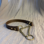 Halvstryp halsband med kedja