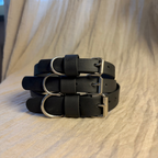 Svart enfärgat Biothane halsband