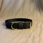 Svart enfärgat Biothane halsband